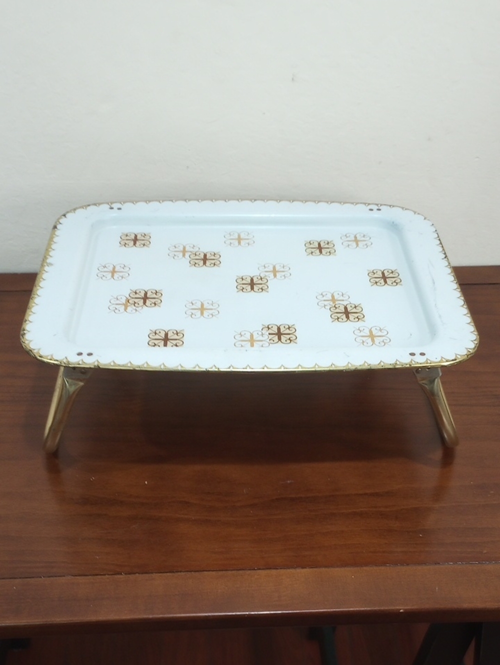 Mid Century Modern Metal Lap Bed TV Tray - Vintage!